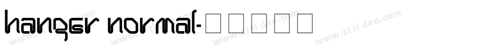Hanger Normal字体转换